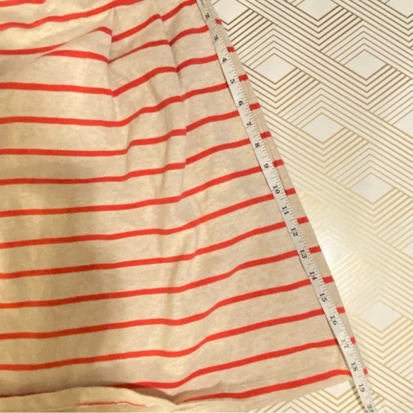 Ann Taylor LOFT- Beige with Red Stripes Casual A-Line Dress - Picture 7 of 9